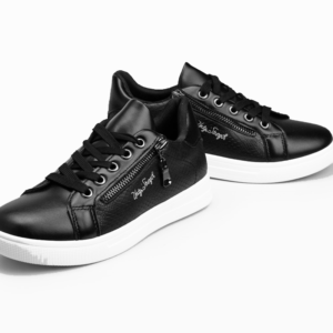 Basic sneakers με φερμουάρ - Μαύρο