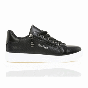 Basic sneakers με φερμουάρ - Μαύρο