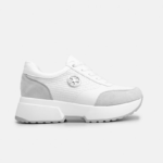 Sneakers με συνδυασμούς υλικών - Λευκό