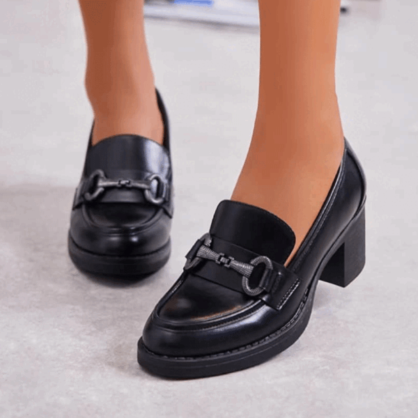 Loafers με χαμηλό τακούνι-Μαύρο