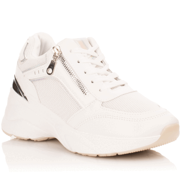 Basic sneakers καπιτονέ - Λευκό