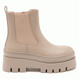 Μποτάκια chunky με λάστιχο- Μπέζ