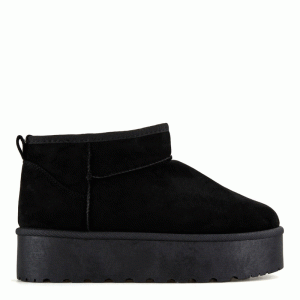 Μποτάκια Δίσολα με επένδυση γούνας - Καφέ