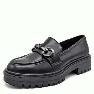 Loafers με διακοσμητικό- Μαύρο