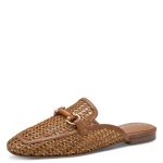 Κλειστά Mules Tamaris ψάθα- Μαύρο