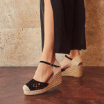 Εσπαντρίγια πλατφόρμα πλεκτή- Χρυσό