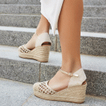 Εσπαντρίγια πλατφόρμα πλεκτή- Χρυσό