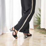 Πέδιλα Tamaris με χοντρό τακούνι- Μαύρο