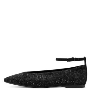 Μπαλαρίνα Tamaris λουστρίνι με μπαρέτα - Μαύρο