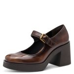 Μπαλαρίνα Tamaris λουστρίνι με μπαρέτα - Μαύρο