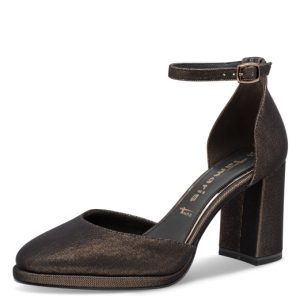 Tamaris γόβες με μπαρέτα- Μαύρο