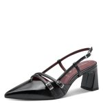 Tamaris γόβες slingback - Μαύρο
