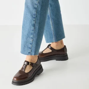 Tamaris oxford λουστρίνι - Καφέ