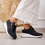 Sneakers πλατφόρμα- Mαύρο