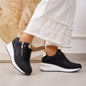 Sneakers πλατφόρμα- Mαύρο