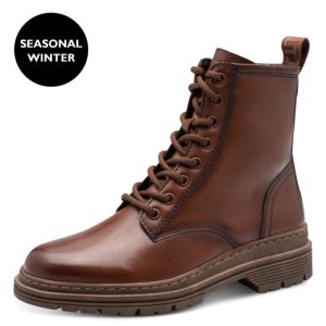 Αρβυλάκια δερμάτινα Tamaris - Μαύρο