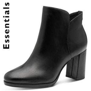 Μποτάκια Tamaris με τακούνι - Μαύρο