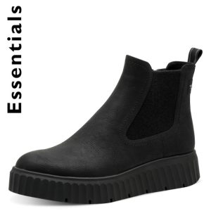 Μποτάκια Tamaris πλατφόρμα - Μαύρο