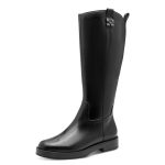 Mπότες Tamaris δερμάτινες - Μαύρο