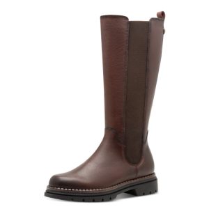 Mπότες Tamaris δερμάτινες - Μαύρο