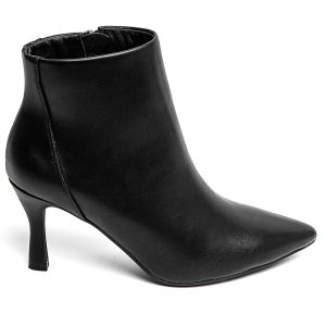 Μποτάκι με Μυτερή Μύτη & Τακούνι Στιλέτο- Mαύρο