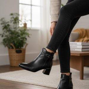 Μποτάκι με Διακοσμητικά Στοιχεία - Καφέ