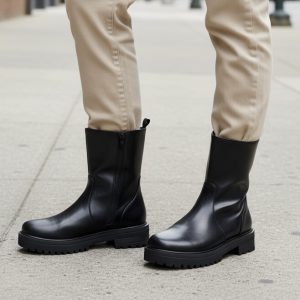 Μποτάκι σε mid μήκος- Μαύρο