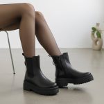 Chelsea Μποτάκια με chunky Σόλα- Μαύρο