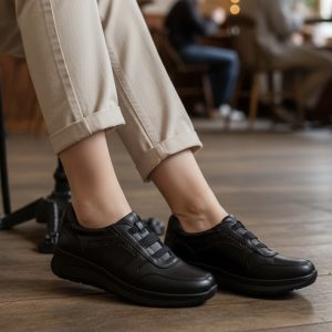 Ανατομικά Sneakers με Λάστιχο - Μαύρο