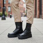 Combat Μποτάκι με Κορδόνια - Μαύρο