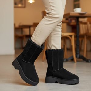 Μποτάκια με Επένδυση - Μαύρο