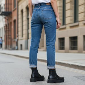 Chelsea Μποτάκι με Chunky Σόλα - Μαύρo