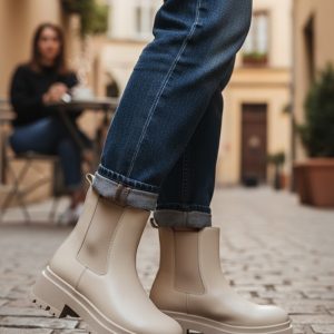 Μποτάκι με λάστιχο- Mπέζ