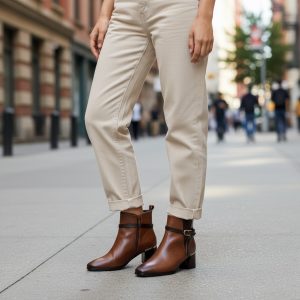 Μποτάκι με Διακοσμητικά Στοιχεία - Καφέ