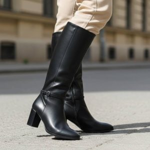 Mπότες με χαμηλό Τακούνι - Μαύρο