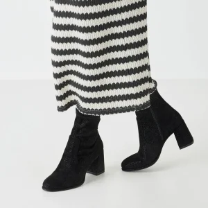 Μποτάκι Tamaris με τακούνι- Mαύρο