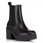Μποτάκια Chelsea με Τακούνι - Μαύρα