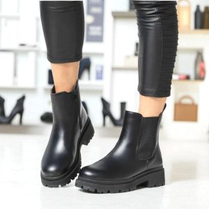 Μποτάκι με λάστιχο- Mαύρο