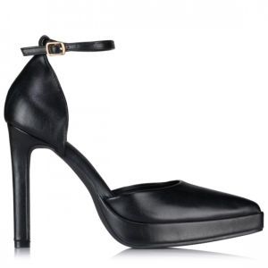 Γόβα με Λουράκι & Φιάπα- Μαύρο