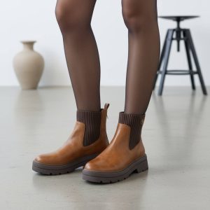 Chelsea μποτάκια με πλεκτό λάστιχο – Ταμπά