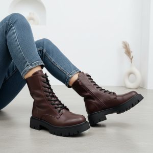 Μποτάκι chunky με λάστιχο- Mαύρο