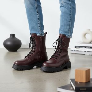 Μποτάκι chunky με λάστιχο- Mαύρο