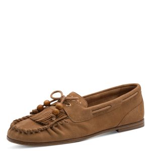 Μοκασίνι Tamaris με διακοσμητικά κρόσσια - Καφέ
