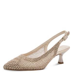 Tamaris slingback με χαμηλό τακούνι - Μπέζ