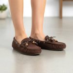 Μοκασίνι με διακοσμητικό κορδόνι - Καφέ