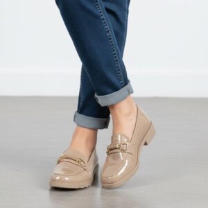 Loafers λουστρίνι με Διακοσμητικό - Μπέζ